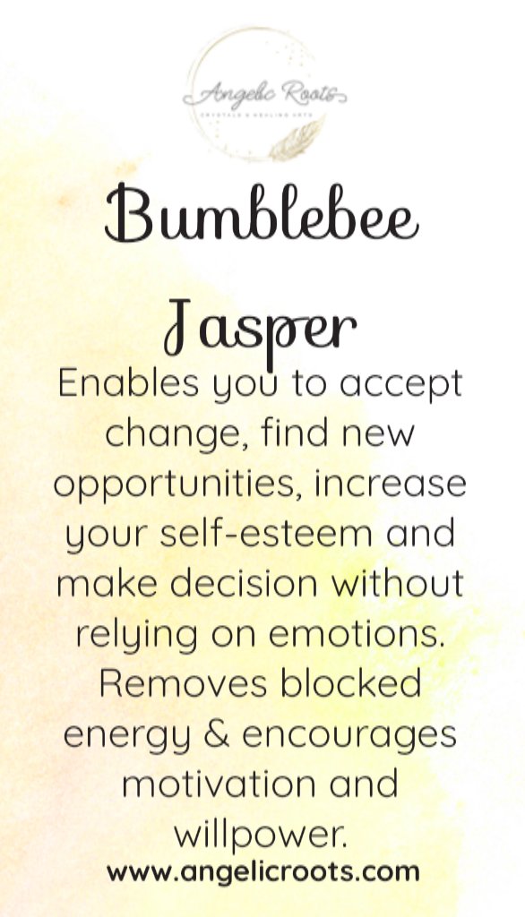 Bumbleebee Jasper Crystal Card
