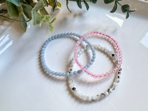 Crystal Beaded Bracelet 4mm || Reiki Infused