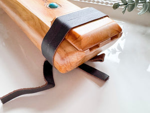 17.5" Aromatic Cedar Hand Carved Double Drone Flute || Note F 432Hz