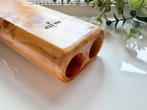 17.5" Aromatic Cedar Hand Carved Double Drone Flute || Note F 432Hz