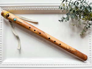 17" Pasang Wood Hand Carved Flute || Note F 432Hz