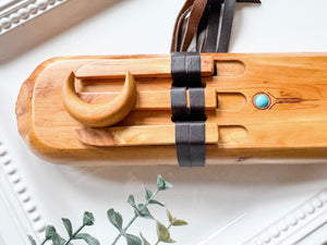 18.5" Aromatic Cedar Hand Carved Triple Drone Flute || Note A 432 Hz