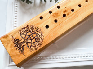 18.5" Aromatic Cedar Hand Carved Triple Drone Flute || Note A 432 Hz