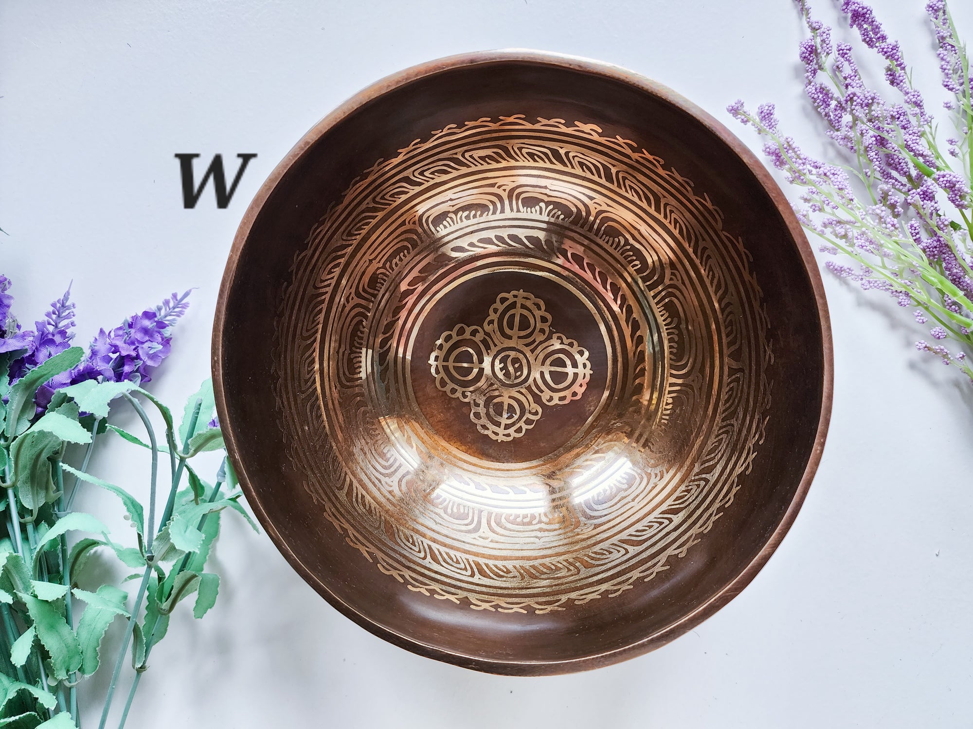 7.5" Tibetan Etched Singing Bowl