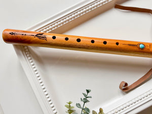 21.5" Jackfruit Wood Hand Carved Flute || Note G 432Hz
