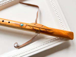 21.5" Jackfruit Wood Hand Carved Flute || Note G 432Hz