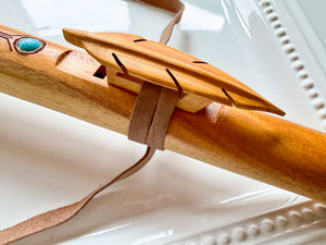 21.5" Jackfruit Wood Hand Carved Flute || Note G 432Hz