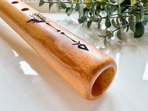 21.5" Jackfruit Wood Hand Carved Flute || Note G 432Hz