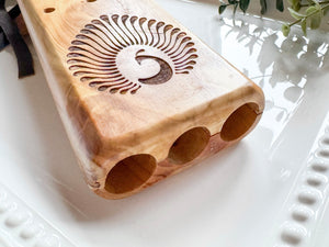 21" Aromatic Cedar Hand Carved Triple Drone Flute || Note G 432 Hz