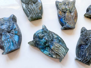 Labradorite Flat Angel Carving