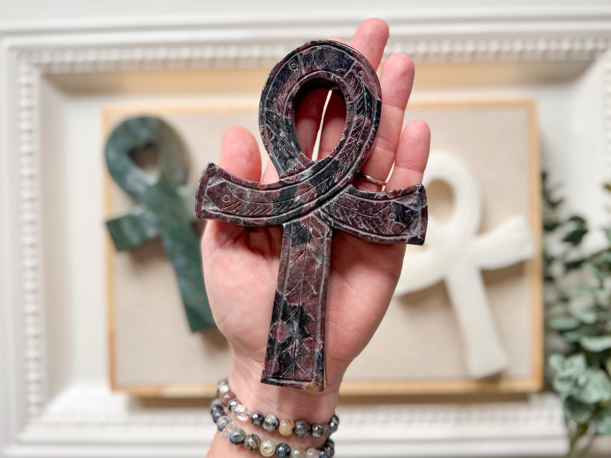 Crystal Ankh Carving