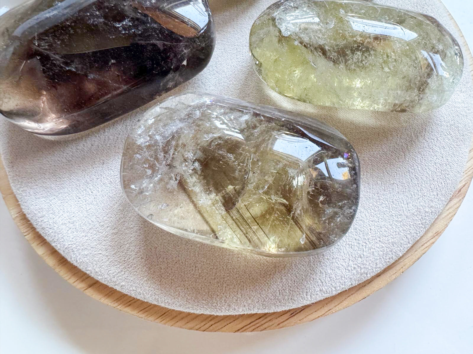 Smoky Citrine Palm Stone