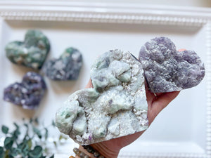 Raw Fluorite Heart
