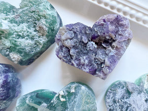 Raw Fluorite Heart