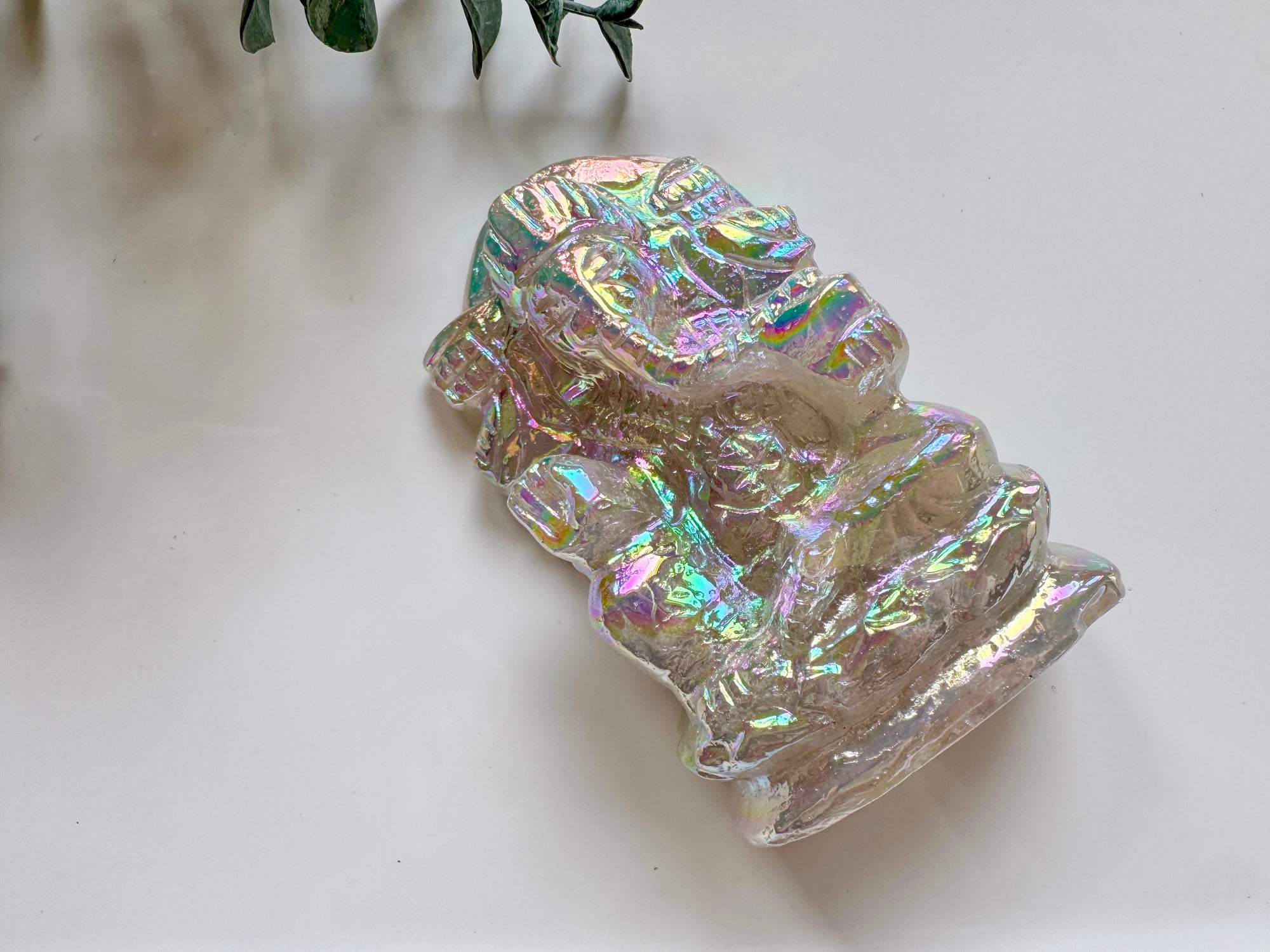 Aura Quartz Ganesha Carving