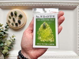 Moldavite with Card