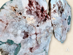 Pink Amethyst Wings on Stand || Showpiece