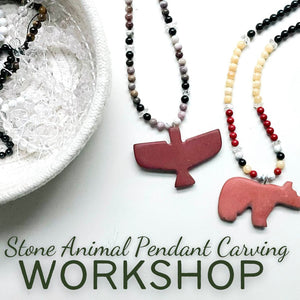 Stone Animal Pendant Carving Workshop - Sunday, January 29 11am-5pmStone Animal Pendant Carving Workshop - Sunday, January 29 11am-5pm