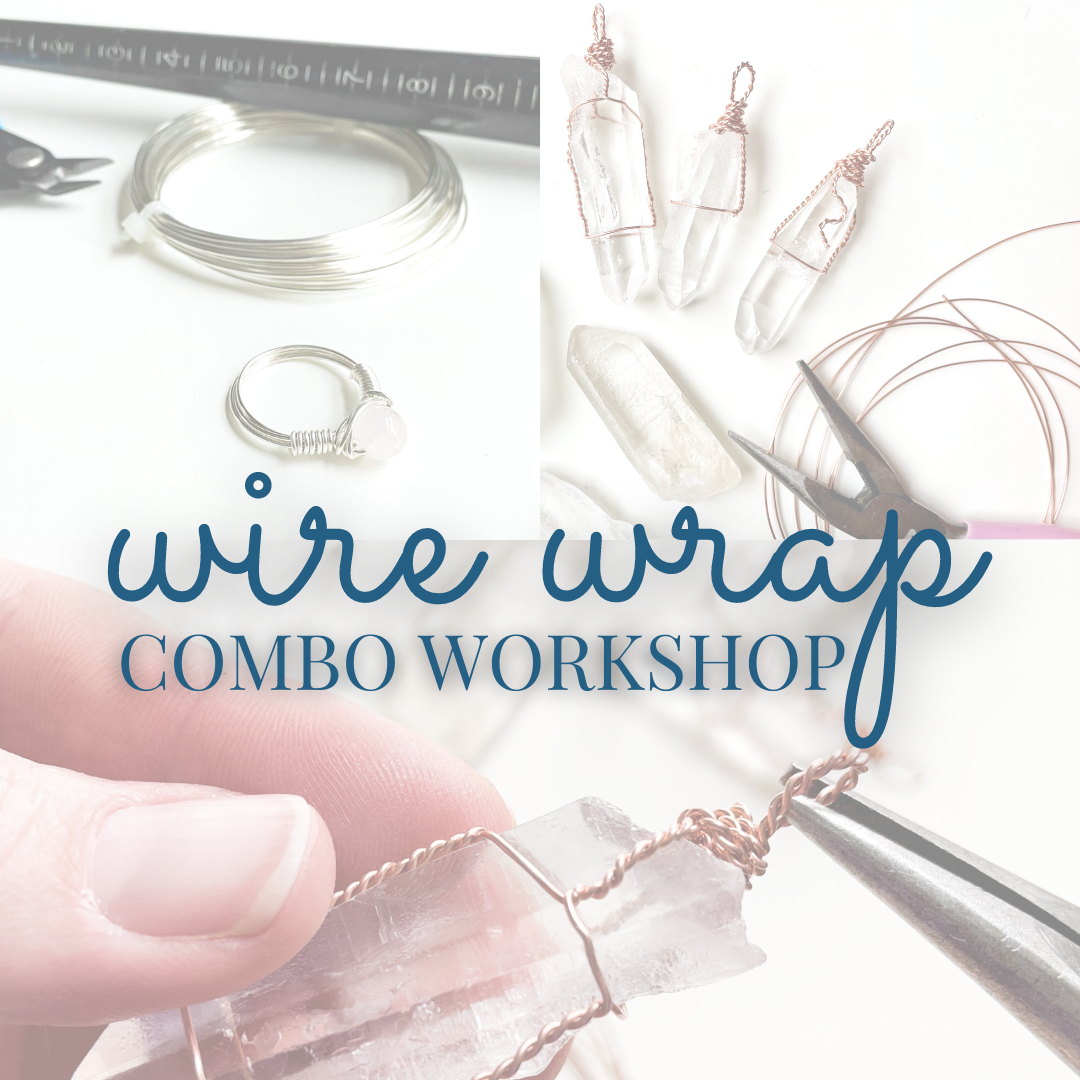 Wire Wrap Pendant & Ring Combo Workshop for Beginners - Sunday, March 17 2:30pm-5pm