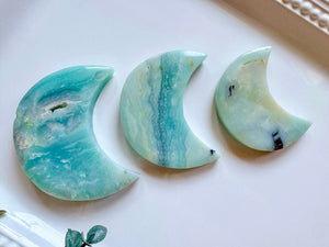 Amazonite Crescent Moon Carving