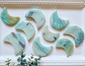 Amazonite Crescent Moon Carving