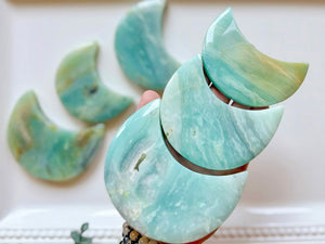 Amazonite Crescent Moon Carving