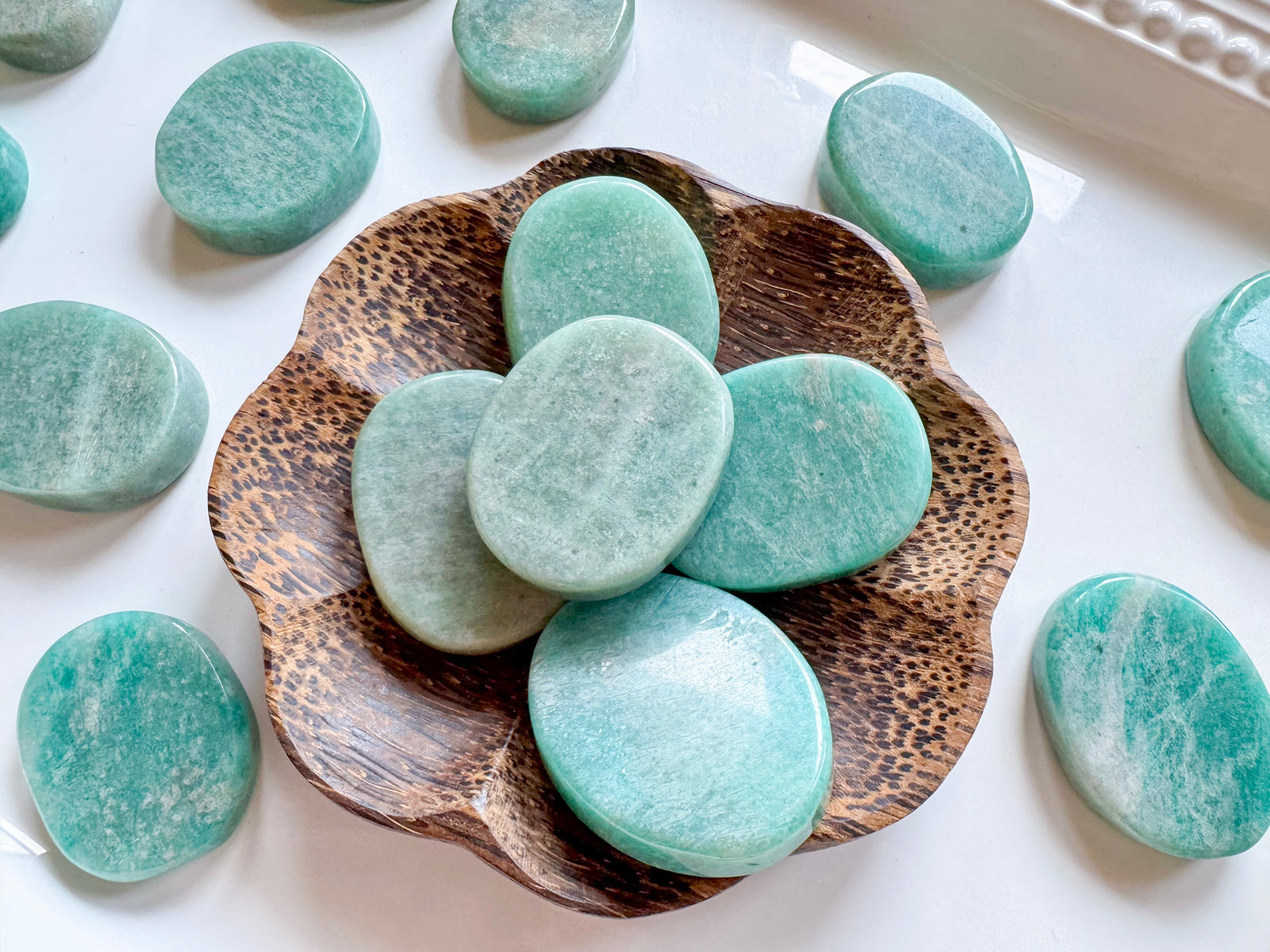Amazonite Flat Palm Stone
