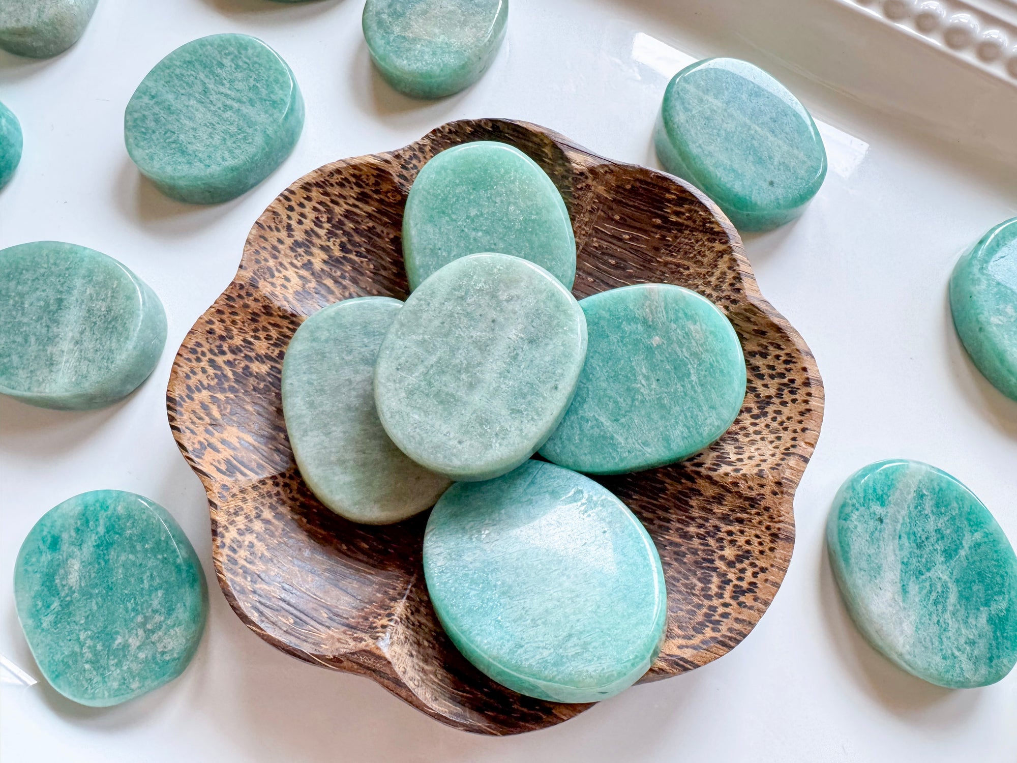 Amazonite Flat Palm Stone
