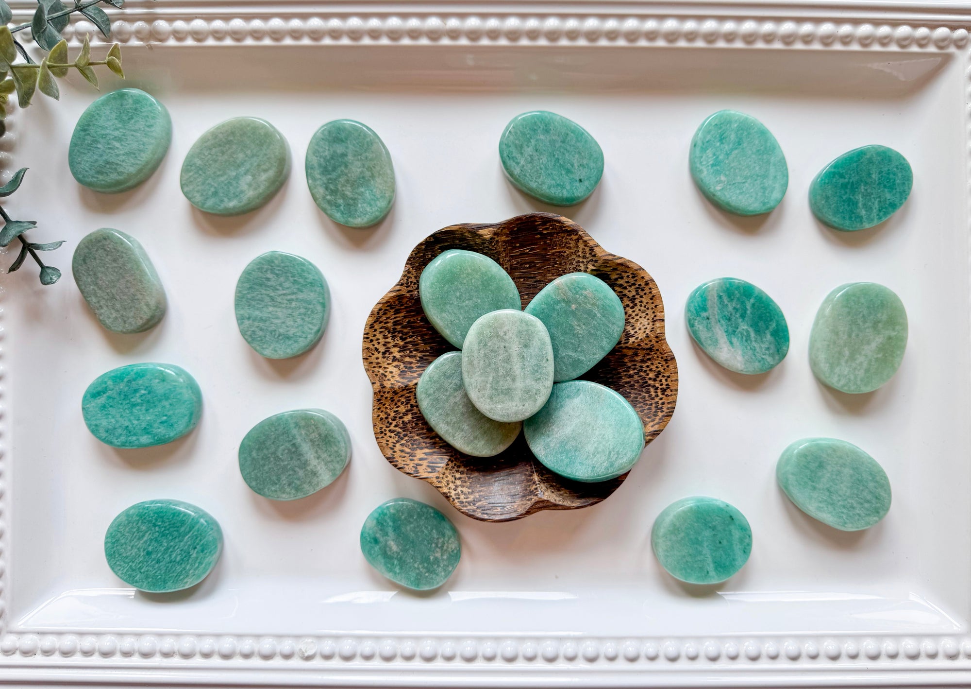 Amazonite Flat Palm Stone
