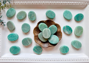 Amazonite Flat Palm Stone

