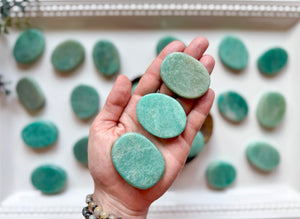 Amazonite Flat Palm Stone
