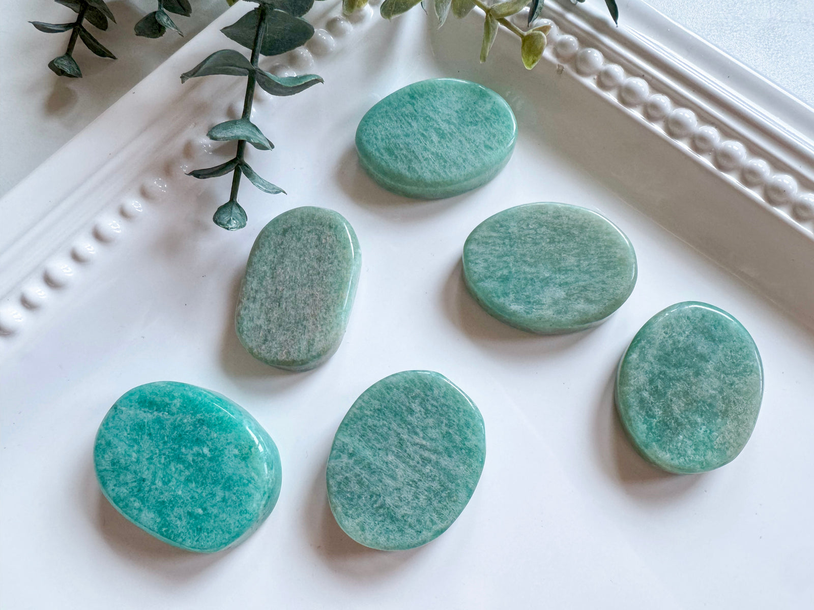 Amazonite Flat Palm Stone
