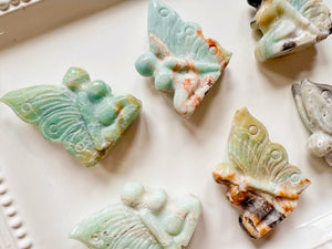 Amazonite Kneeling Fairy Carving