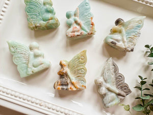 Amazonite Kneeling Fairy Carving
