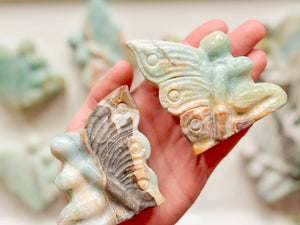 Amazonite Kneeling Fairy Carving