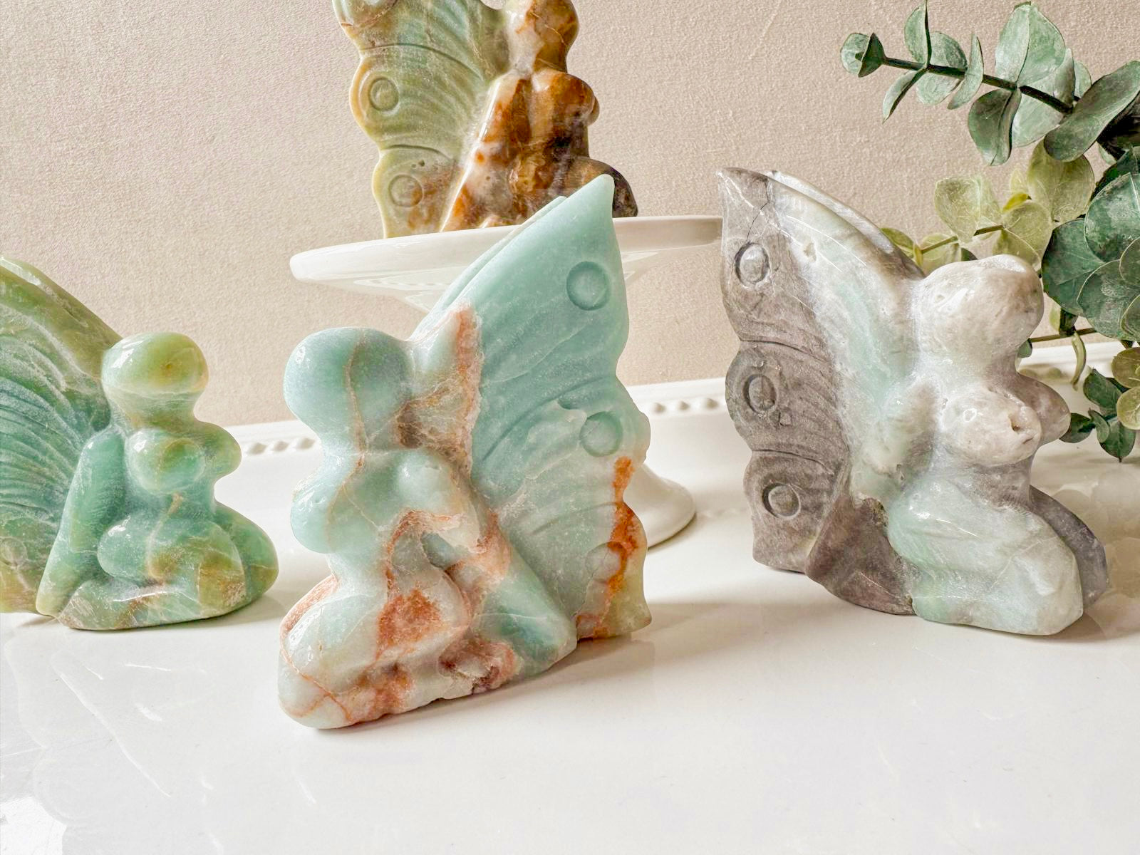 Amazonite Kneeling Fairy Carving