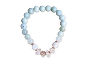 Amazonite, Rainbow Moonstone & Herkimer Diamond || Reiki Infused