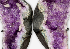 Amethyst Wings on Metal Stand || Brazil - Set A || UV Reactive!
