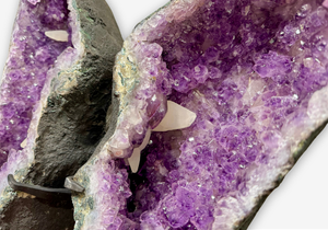 Amethyst Wings on Metal Stand || Brazil - Set A || UV Reactive!