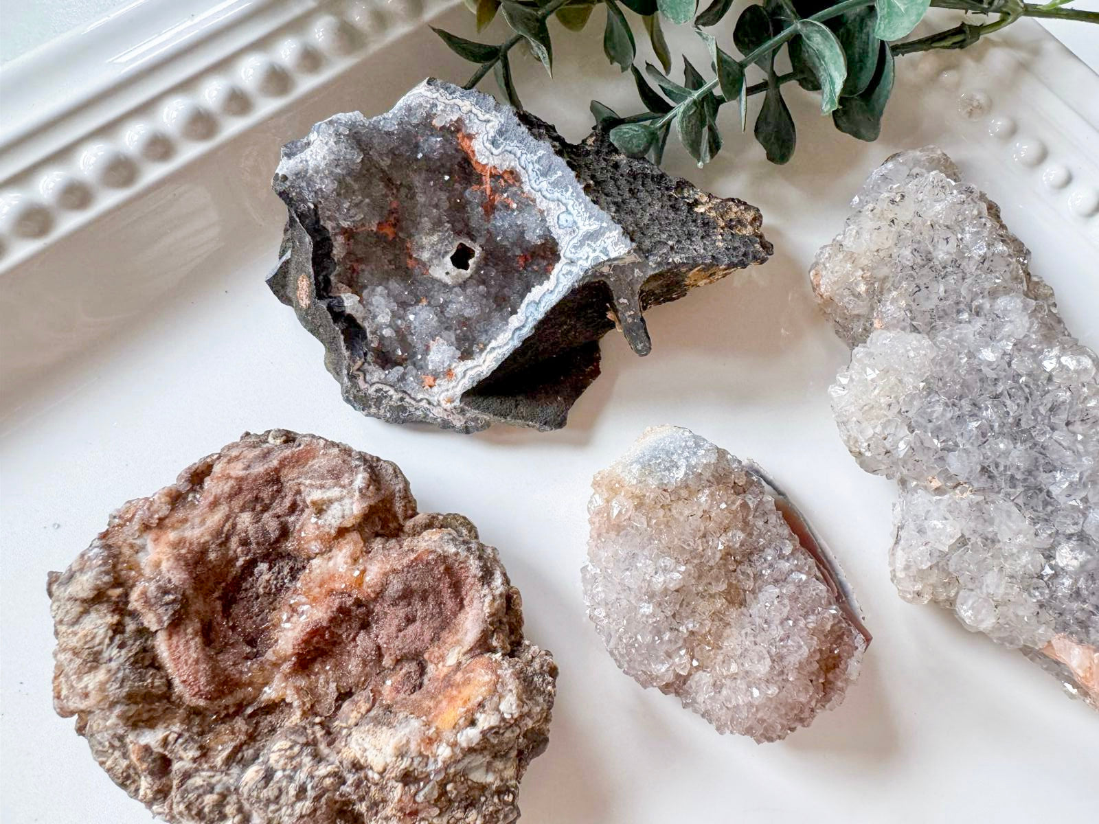 Amethyst & Chalcedony Flower Specimens || Brazil