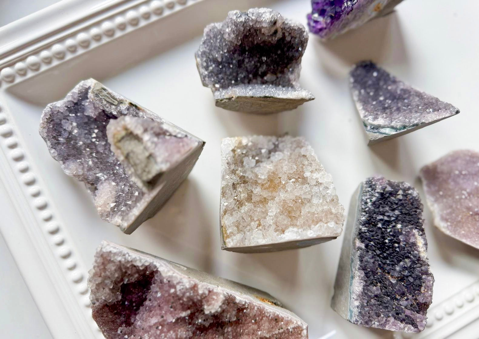 Amethyst Cluster Free Form || Cut Base