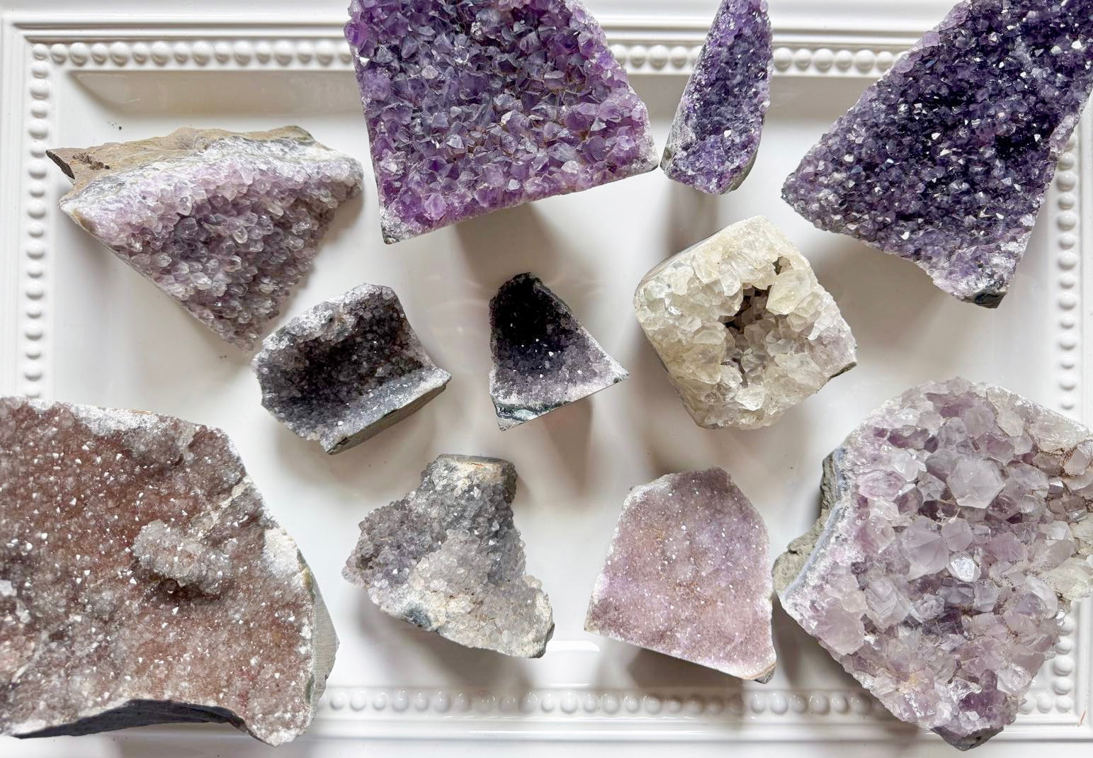 Amethyst Cluster Free Form || Cut Base