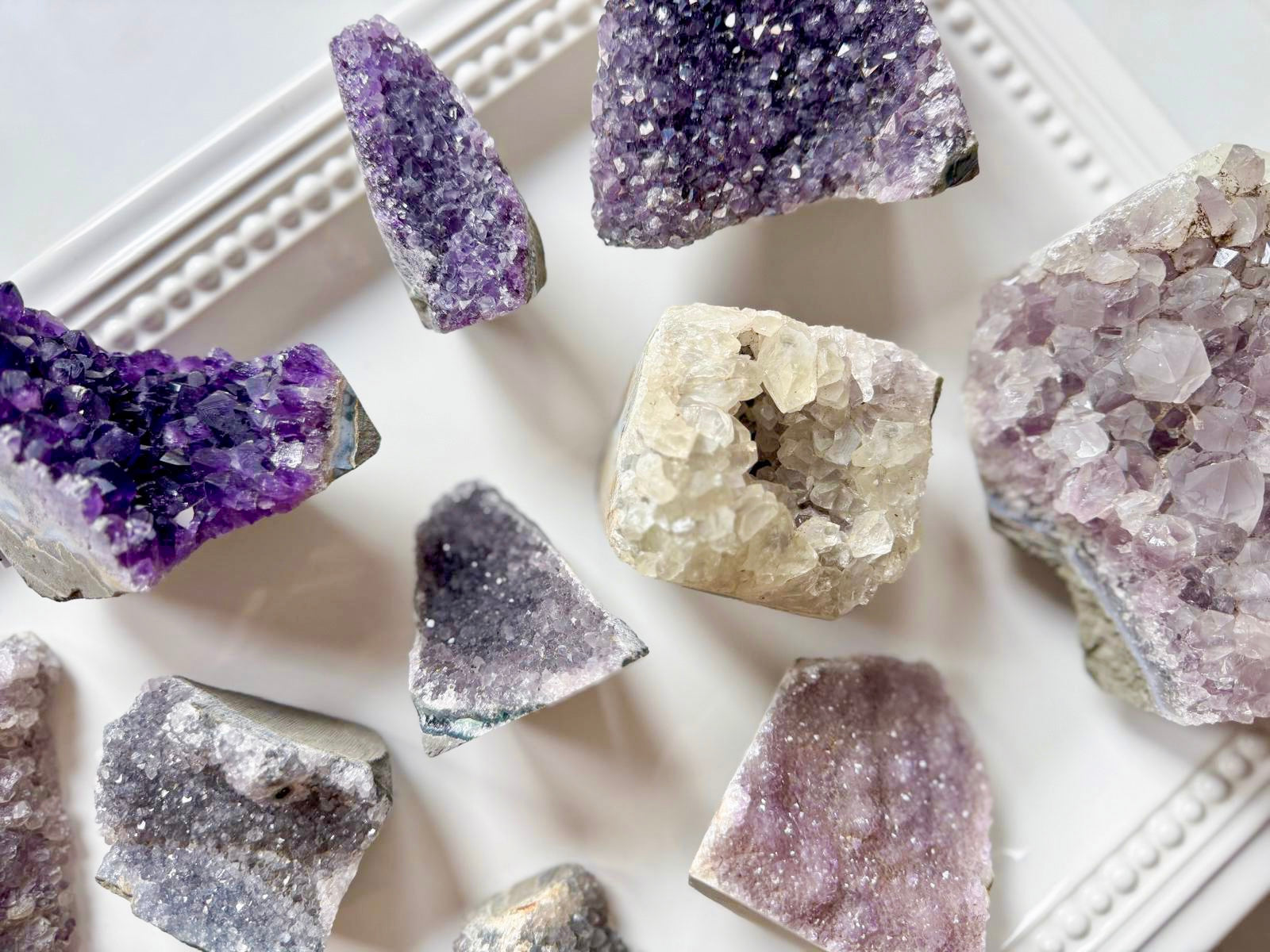 Amethyst Cluster Free Form || Cut Base