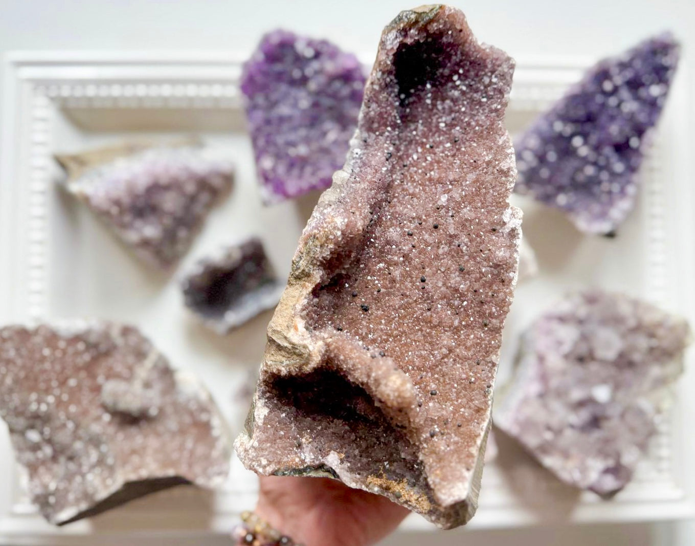 Amethyst Cluster Free Form || Cut Base