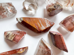 Amphibole Angel Phantom Quartz Faceted Free Forms || Brazil || Rare Premium Grade