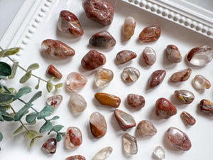 Amphibole Angel Phantom Quartz Tumbled Stones