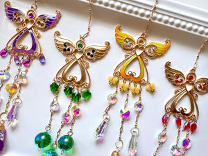 Angel Rainbow Catcher Window Hanger || Gold