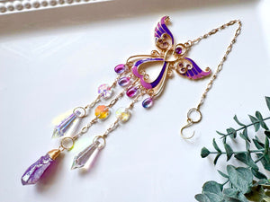 Angel Rainbow Catcher Window Hanger || Gold