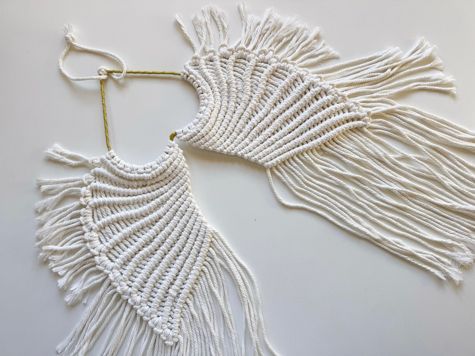 Angel Wing Heart Macramé Dreamcatcher