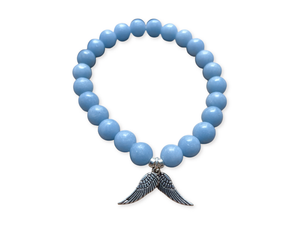 Angelite Crystal Boho Bracelet || Reiki Infused